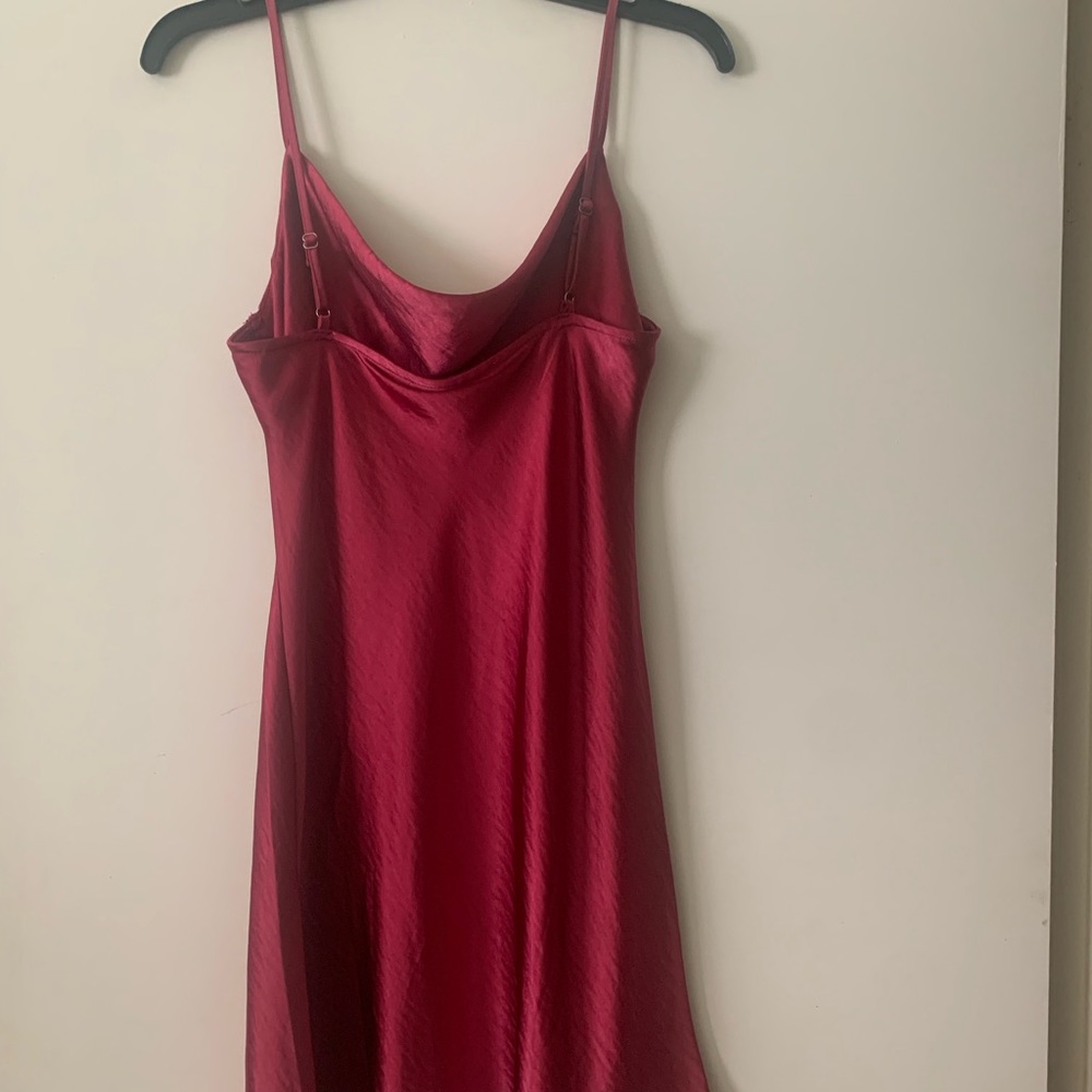 Audrey 3 + 1 Silky Slip Dress-Magenta